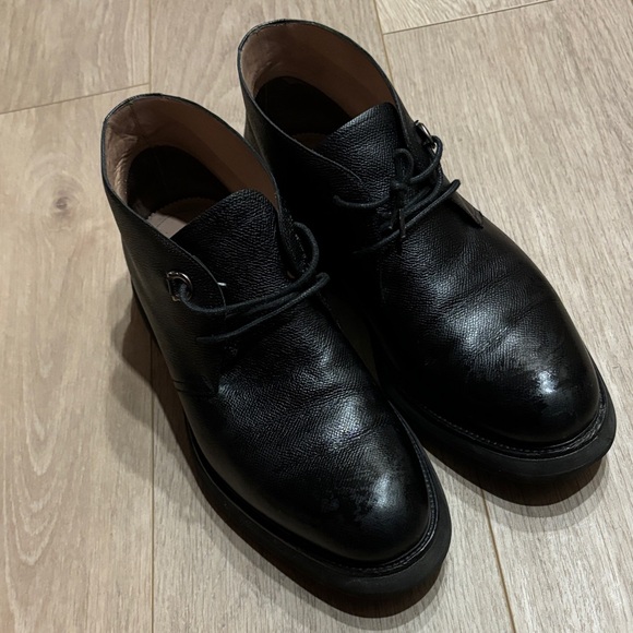 Salvatore Ferragamo Black Chukka Boots